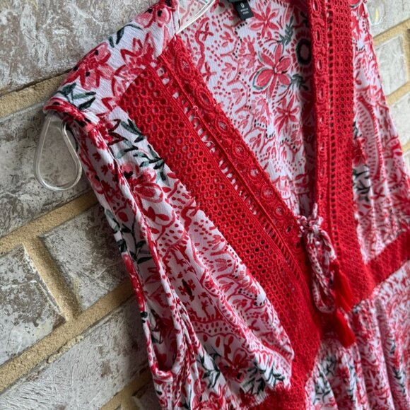 Torrid Sleeveless Floral Lace Babydoll Tank Top Women's Size 0 (L). - Picture 6 of 7